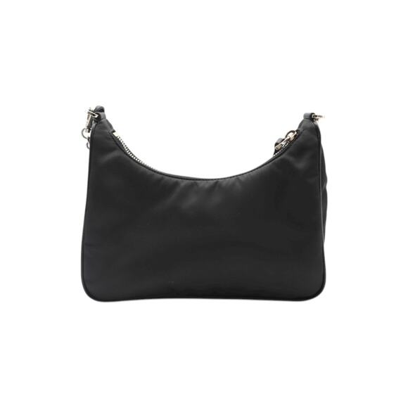 PRADA Saffiano Re-Edition Naylon Bag With Crossbody Strap In Black - Picture 3 of 6